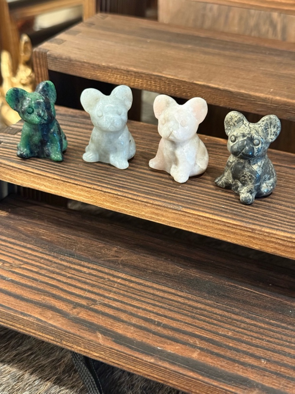 French Bull Dog Carvings